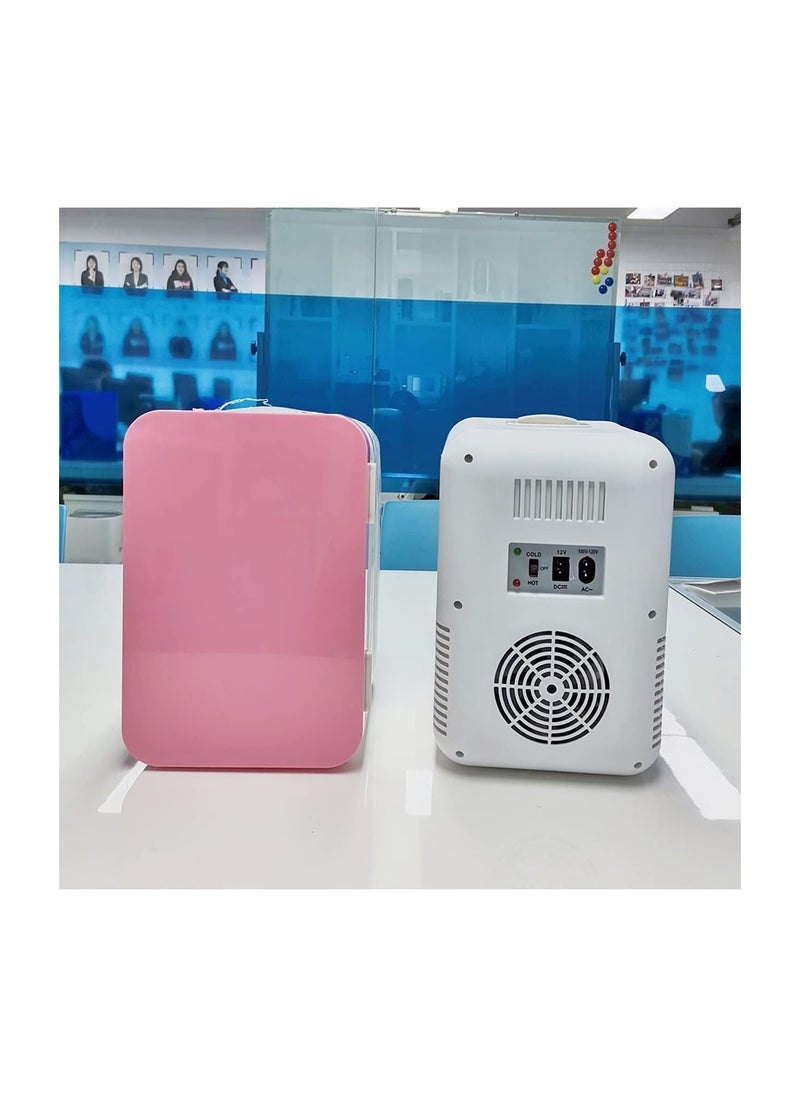 Cool Baby Style 8 liter Mini Refrigerator with Glass Door Skin Care Refrigerator Portable Dual-purpose Car for Home Use  - Image 5