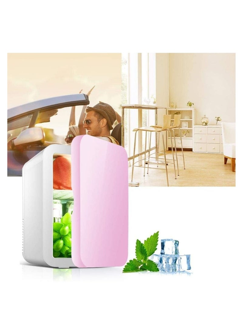 Cool Baby Style 8 liter Mini Refrigerator with Glass Door Skin Care Refrigerator Portable Dual-purpose Car for Home Use  - Image 3