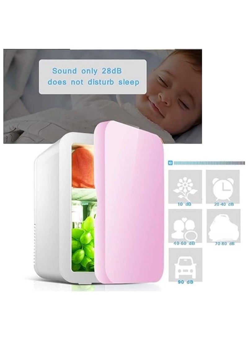 Cool Baby Style 8 liter Mini Refrigerator with Glass Door Skin Care Refrigerator Portable Dual-purpose Car for Home Use  - Image 2