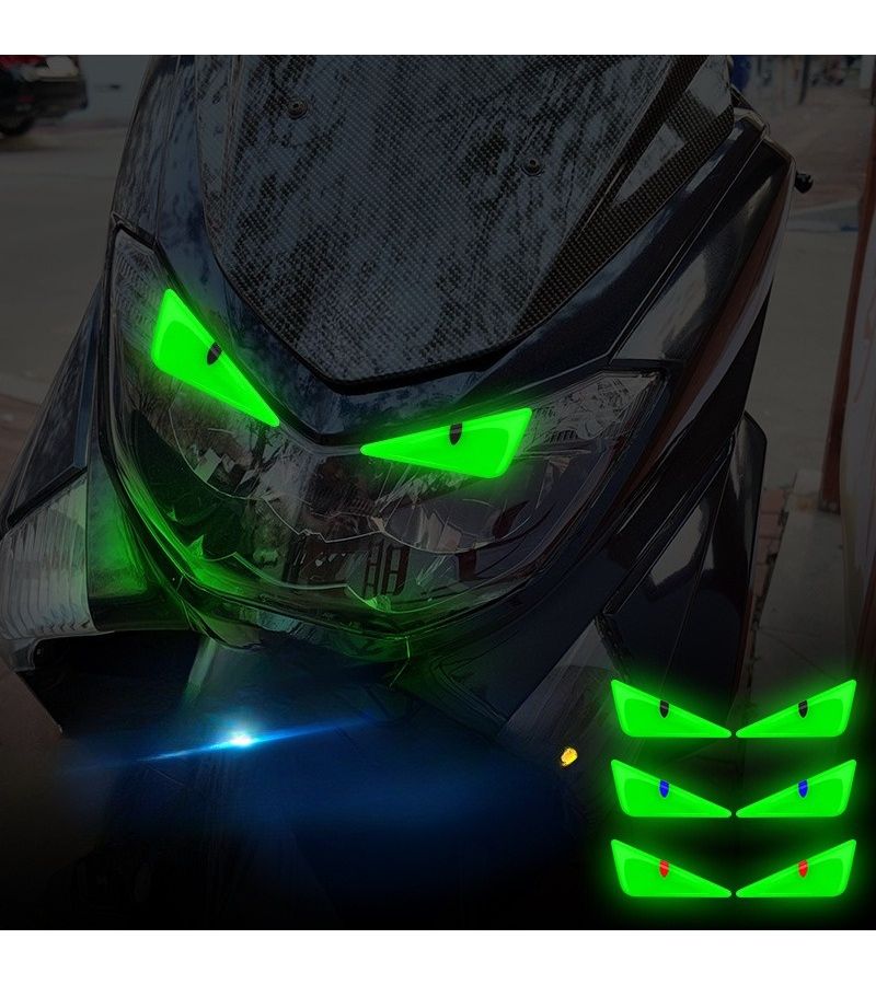 Black Ellipse 3D Luminous Sticker Front Decal for Car Motorcycle Electric Vehicle - Image 1