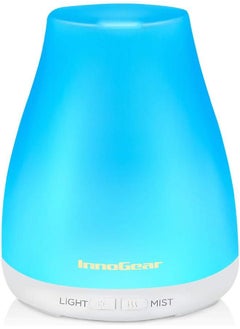 InnoGear InnoGear Essential Oil Diffuser, Upgraded Diffusers for Essential Oils Aromatherapy Diffuser Cool Mist Humidifier with 7 Colors Lights 2 Mist Mode Waterless Auto Off for Home Office Room, Basic White  - Image 1