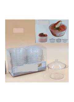 Generic Plastic dessert cups with a tight-fitting lid, consisting of 10 transparent colors 