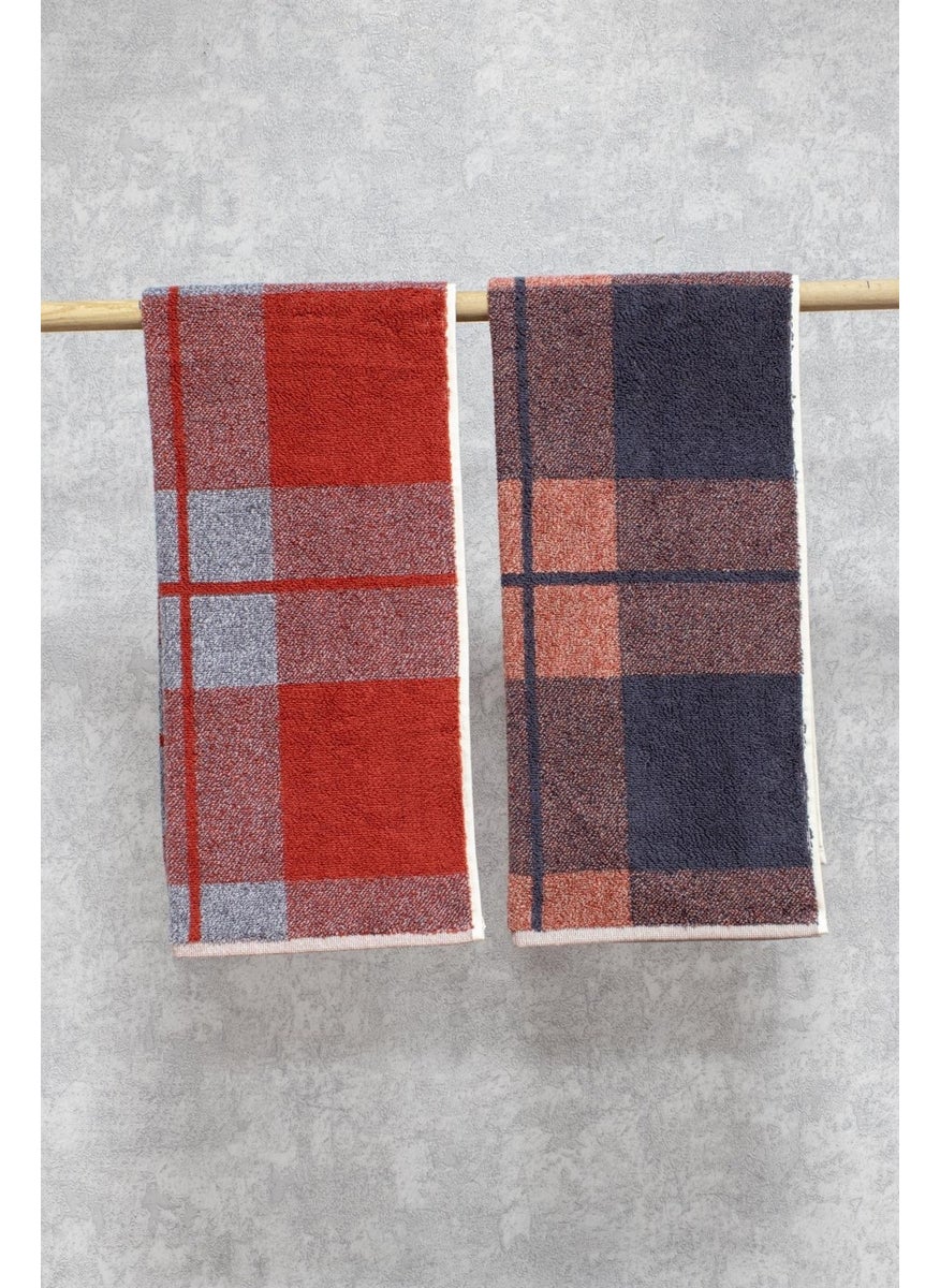 class Combed Cotton 50 x 100 cm Yarn Dyed 2 Piece Set Plaid V2  - Image 1