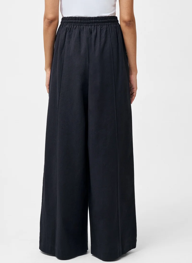 French Connection Clare Linen Blend Wide Leg Trousers