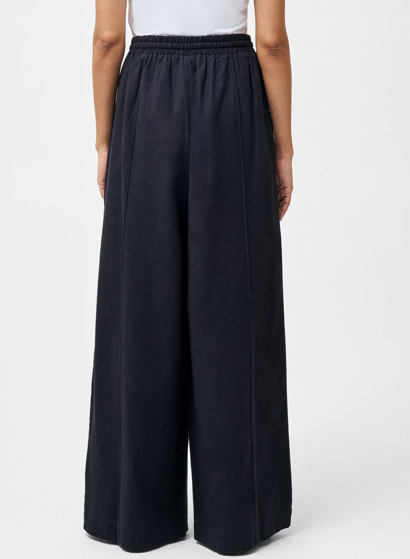 French Connection Clare Linen Blend Wide Leg Trousers - Image 3
