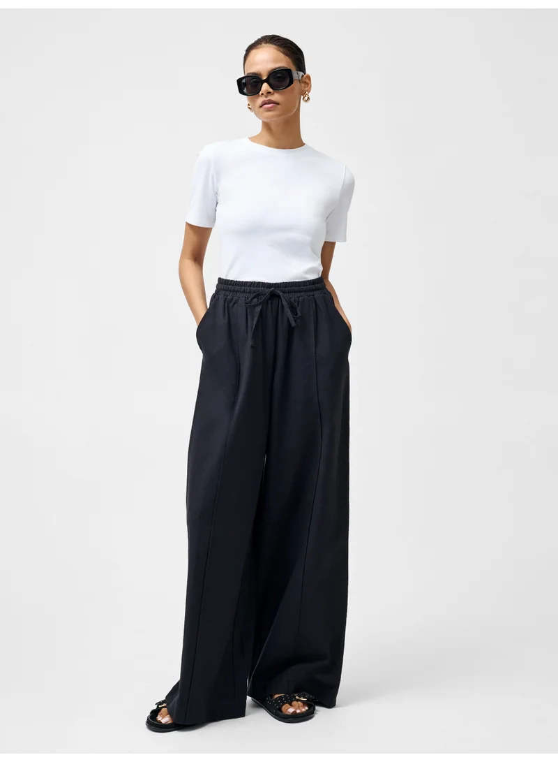 French Connection Clare Linen Blend Wide Leg Trousers