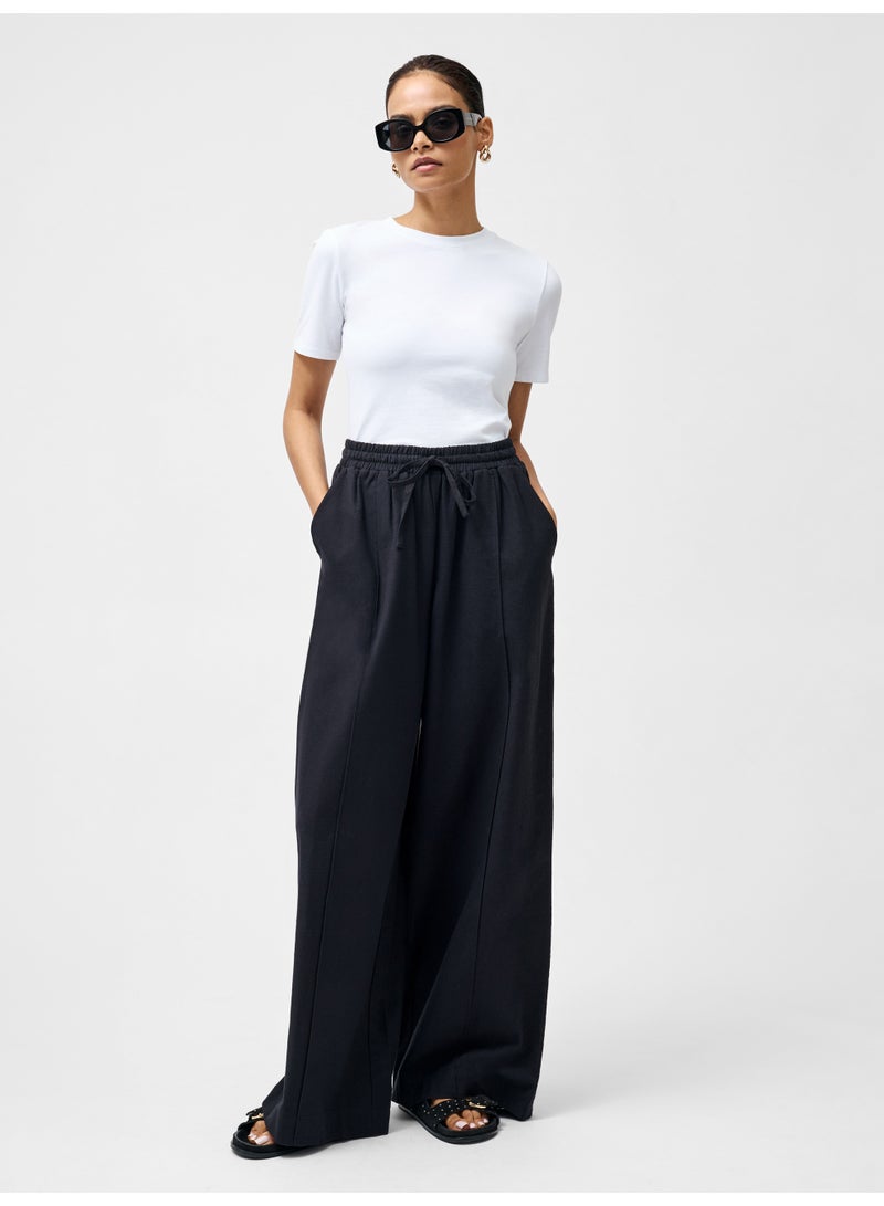 French Connection Clare Linen Blend Wide Leg Trousers - Image 4