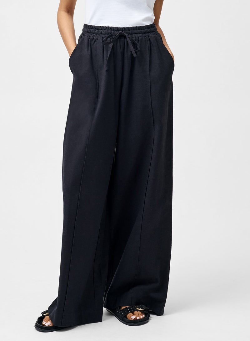 French Connection Clare Linen Blend Wide Leg Trousers - Image 2