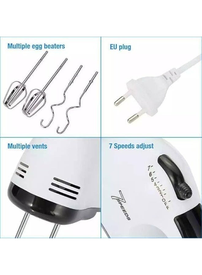 Electric egg and pastry mixer – 7 speeds, 180W/260V power for easy dessert preparation -S - Image 2