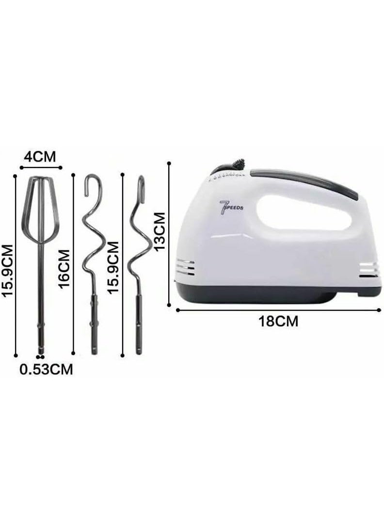 Electric egg and pastry mixer – 7 speeds, 180W/260V power for easy dessert preparation -S - Image 3