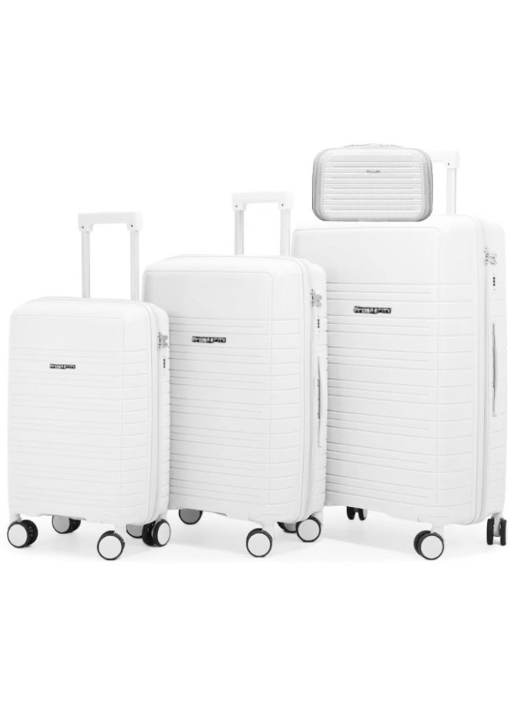 الازدهار طقم أمتعة صلبة من ABS مكوّن من 3 قطع مع حقيبة يد مجانية؛ حقائب دوّارة بمقاسات 20/24/28 بوصة. - Image 3