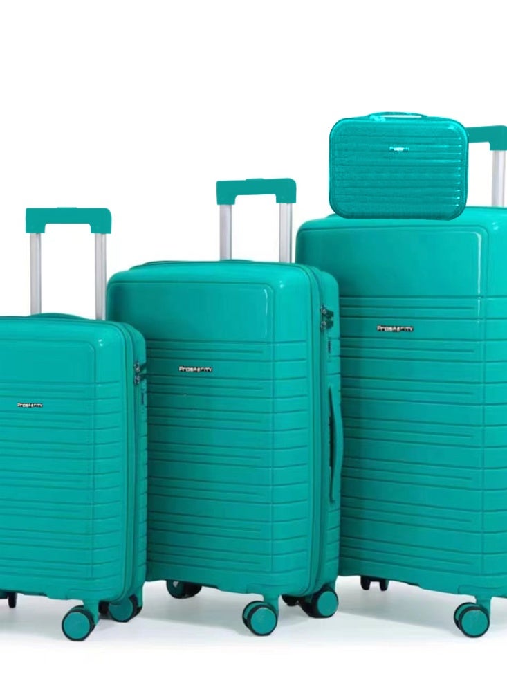 الازدهار طقم أمتعة صلبة من ABS مكوّن من 3 قطع مع حقيبة يد مجانية؛ حقائب دوّارة بمقاسات 20/24/28 بوصة. - Image 4