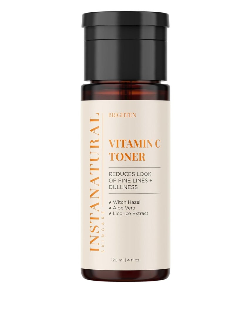 Instanatural InstaNatural Vitamin C Face Toner | with Witch Hazel, Aloe Vera, Licorice Extract, Geranium & Lavender Oil | for Discoloration, Fine Lines + Wrinkles (Brightening & Hydrating Toner for All Skin Types)  - Image 1