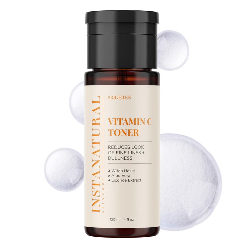 InstaNatural Vitamin C Face Toner, Brightens, Balances pH and Reduces Signs of Aging, Fine Lines and Wrinkles, with Witch Hazel, Lavender and Geranium Oils, 4 Fl Oz - Image 2