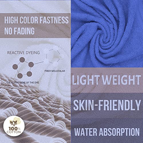 Sassoon Anatolia 1 Piece 100% Cotton Hand Towel in 500 GSM (40cmX60cm) - Heaven (Soft, Absorbent & Quick Dry Towel for Gym, Home, Kitchen, Pool, Travel, Spa and Yoga) - Image 3