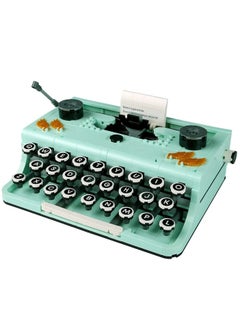 XiuWoo 820PCS Retro Typewriter Building Set for Adults, Classic Retro Series Typewriters Toys Model, Easy Stow and Store, Best Nostalgic Gift for 6 Year Old Kids or Adult, Green  - Image 1