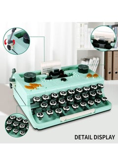 XiuWoo 820PCS Retro Typewriter Building Set for Adults, Classic Retro Series Typewriters Toys Model, Easy Stow and Store, Best Nostalgic Gift for 6 Year Old Kids or Adult, Green  - Image 4