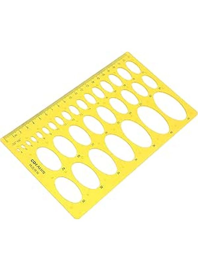 Elips Ruler Generic Orange Ellipse Drawing Template Ruler Set Plastic Drafting ...