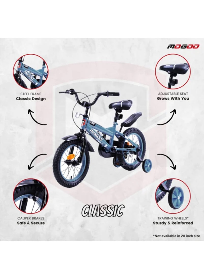 MOGOO - Classic 14 Inch Bicycle - Grey - Image 1