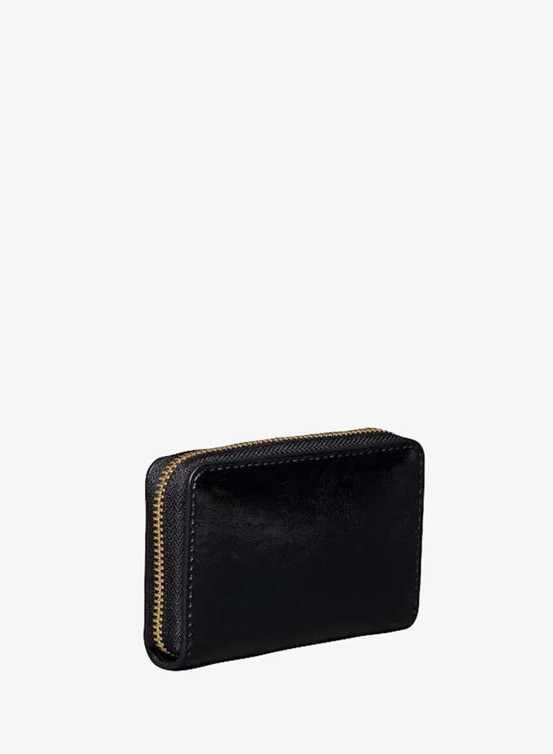 Calvin Klein Foil Logo Zip-Around Glossy Wallet