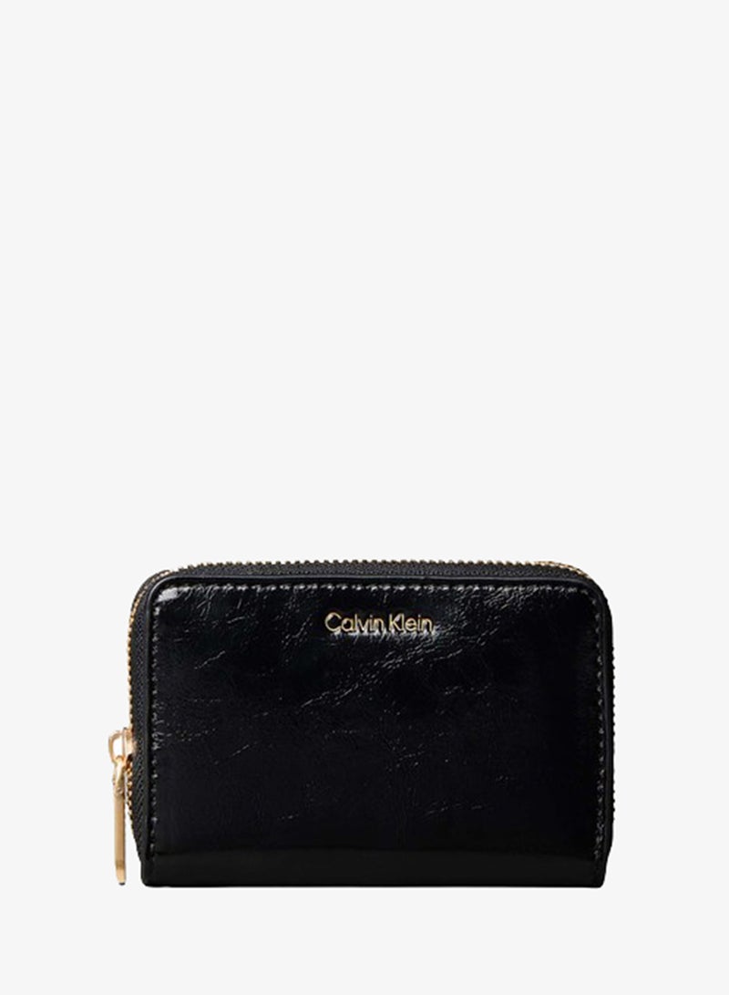 CALVIN KLEIN Foil Logo Zip-Around Glossy Wallet - Image 1