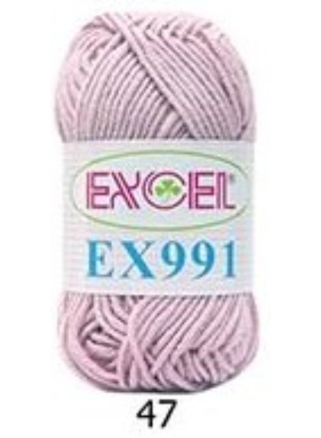 Excel EX991 Crochet Yarn Purple 47 - Image 1