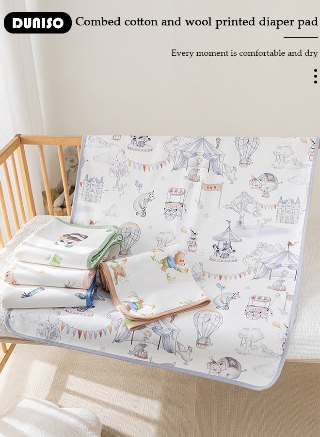 DUNISO Baby Waterproof Bed Pad Bed Wetting Pads Washable Mattress Protector Pads for Baby Reusable Incontinence Underpads Toddler Potty Training Pads Baby Waterproof Pad Mat 80*100cm  - Image 3