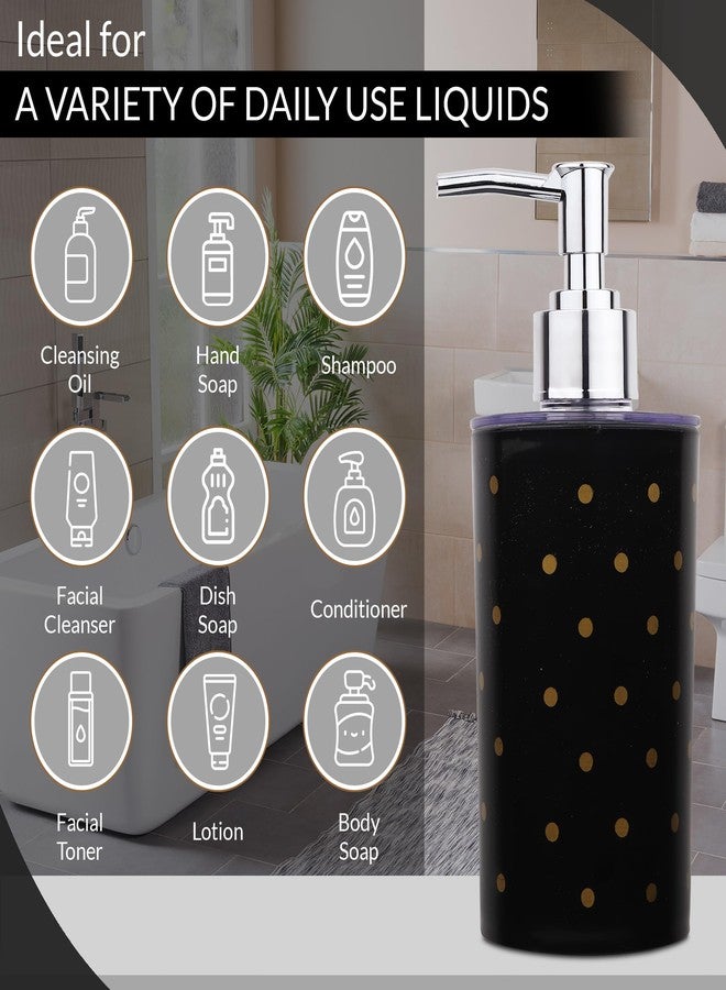 BATH GURU BG-SDB 07 Countertop Liquid Soap Dispenser for Wash Basin Bathroom, Plastic Multipurpose Dispenser Bottle for Cleansers, Soaps, Shampoo, Conditioner, Dish Soap, Body wash 300 Ml (Black) - Image 2