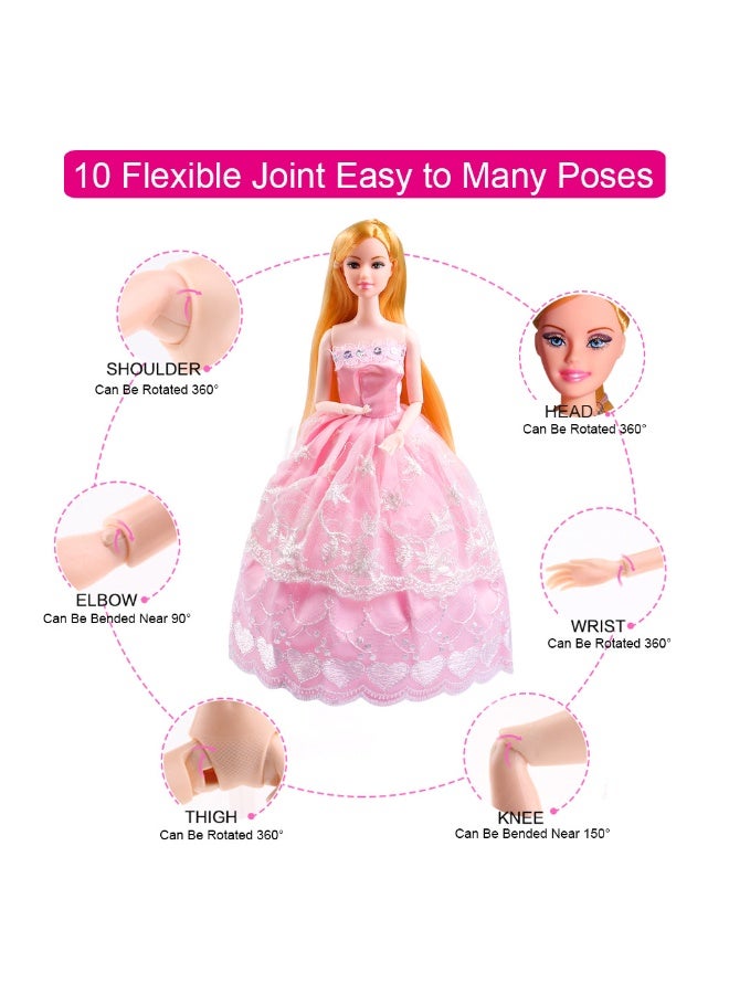 MIXDE Doll Closet Wardrobe for 11.5 Inch Girl Doll Clothes and Accessories Storage Items Including Dolls, Wardrobe many other accessories,Girls Toy - Image 2