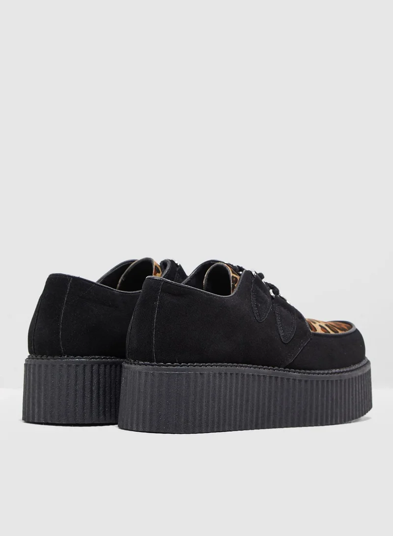 Truffle Leopard Print Creeper Shoe
