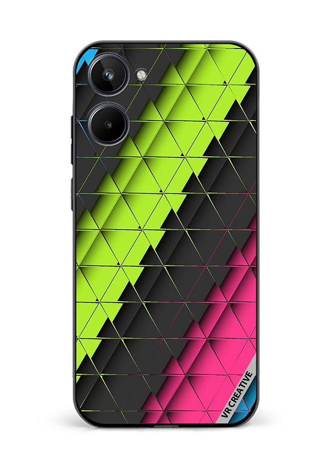VR CREATIVE Protective Case Cover For Realme 10 Abstract Design Multicolour - Image 1