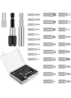 33 PCS Damaged Screw Extractor Set, Multi-Purpose Easy Out Screw Remover and Bolt Stripped Extractor with Magnetic Extension Bit, for Removing Stripped or Broken Screws Extractor