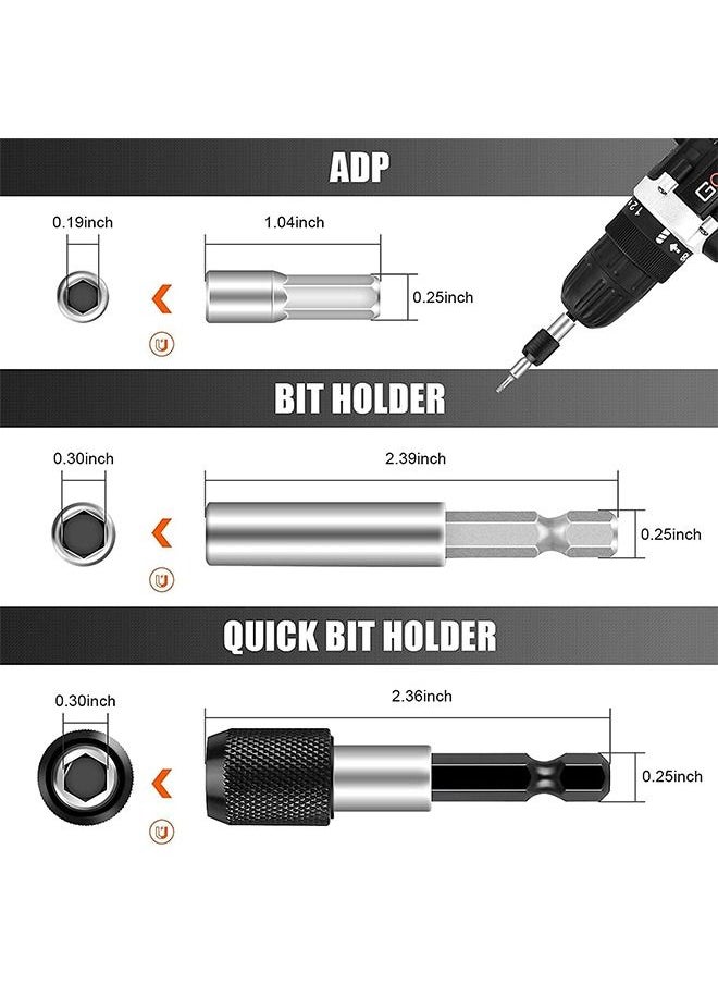 MVAQKLM  - 33 PCS Damaged Screw Extractor Set, Multi-Purpose Easy Out Screw Remover and Bolt Stripped Extractor with Magnetic Extension Bit, for Removing Stripped or Broken Screws Extractor - Image 1