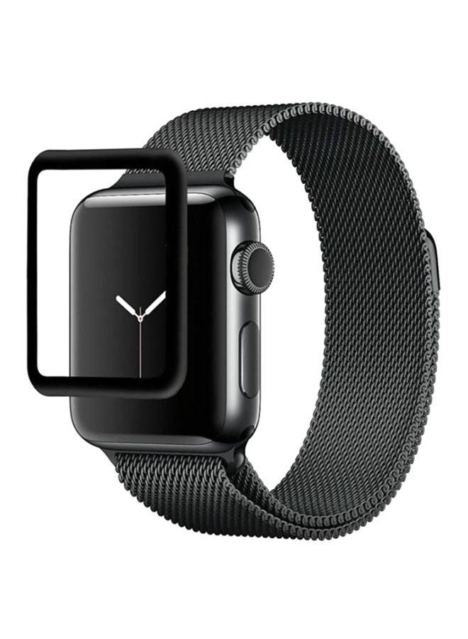 NIBEMINENT Protective Case Cover For Apple Watch Series 1/2/3 42mm Clear/Black 