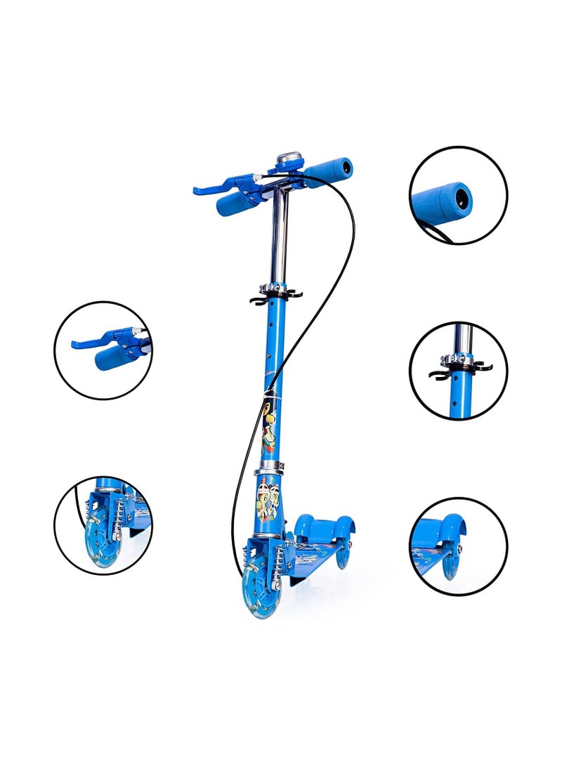 Zemic Kids Road Master Runner Kids Scooter, Skating Ride on, Scratch Free with Adjustable Level I Multicolor Flashing 3 Wheels I Handlebar & Foldable... - Image 1