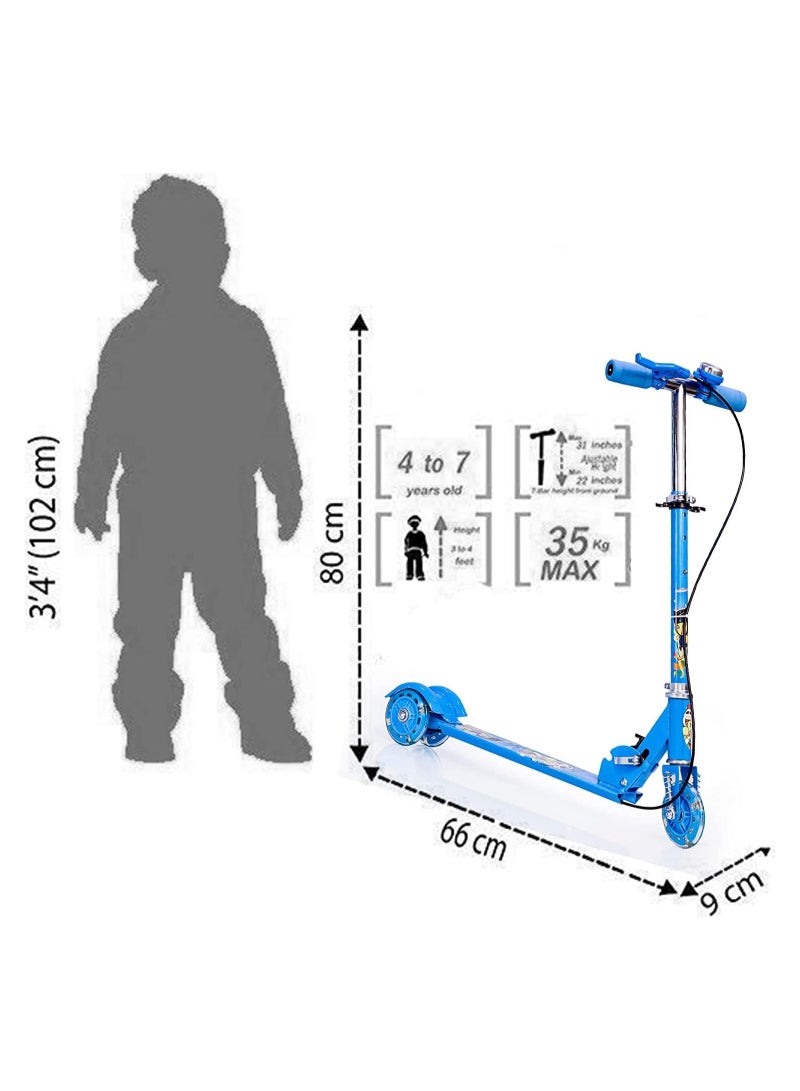 Zemic Kids Road Master Runner Kids Scooter, Skating Ride on, Scratch Free with Adjustable Level I Multicolor Flashing 3 Wheels I Handlebar & Foldable... - Image 3