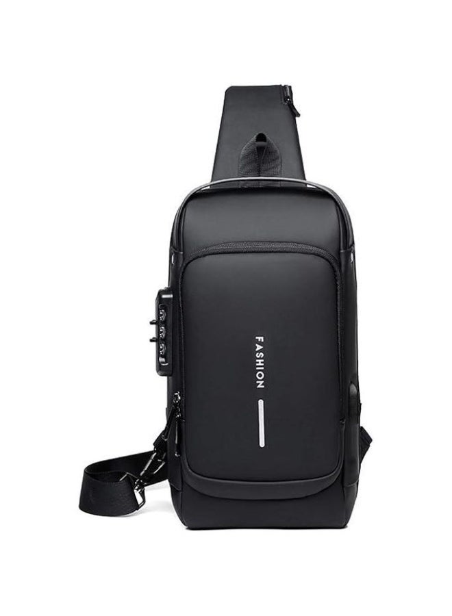 Unisex Crossbody Chest Bag, Water Resistant Shoulder Messenger Sling Bag with Hidden Zipper, USB Charging Port, Adjustable Strap and Multiple Compartments - Image 3