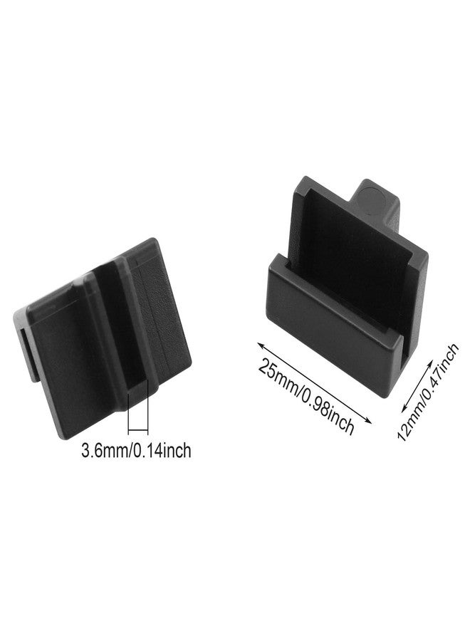 DGHAOP 20PCS Hanging File Rail Clips for Professional Storage of Plastic File Folders in Wooden Drawers Office Shelving Keeping it Tidy and Organized Black - Image 3