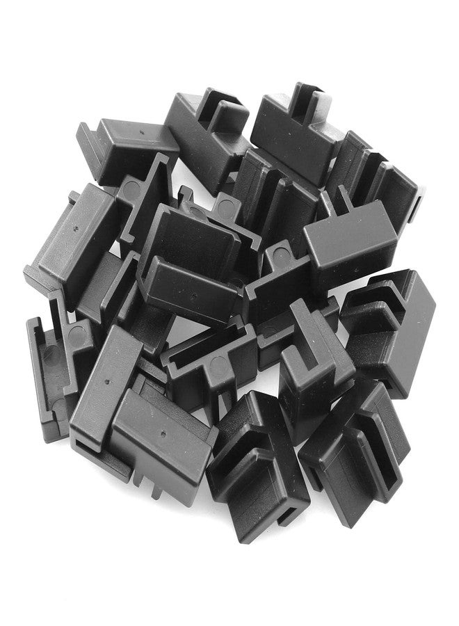 DGHAOP 20PCS Hanging File Rail Clips for Professional Storage of Plastic File Folders in Wooden Drawers Office Shelving Keeping it Tidy and Organized Black - Image 5