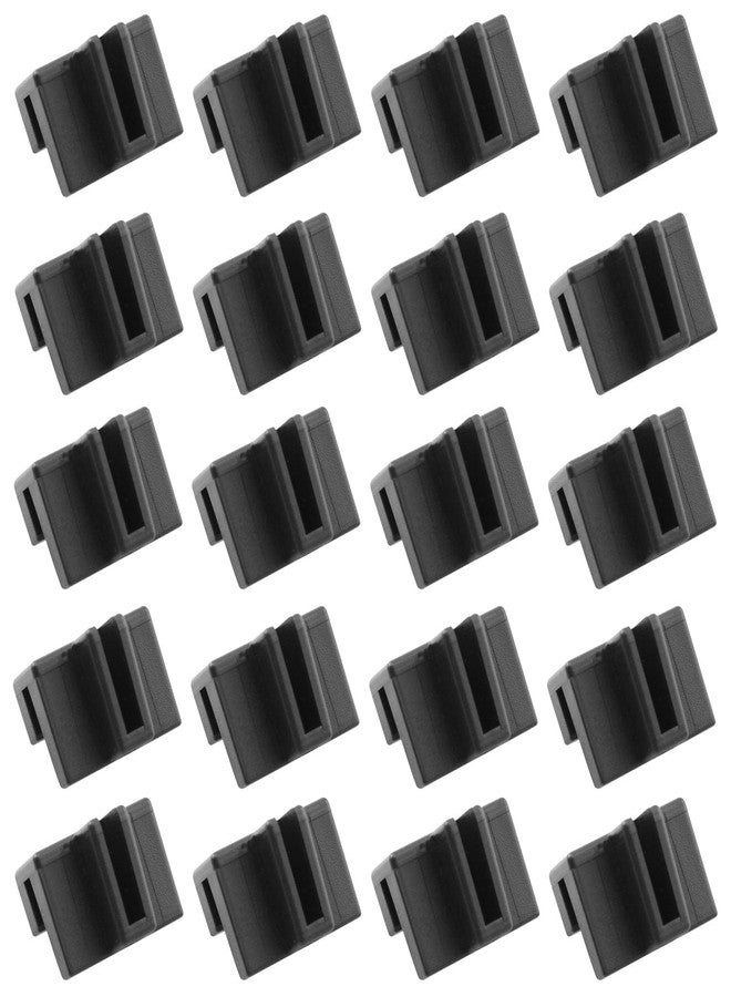DGHAOP 20PCS Hanging File Rail Clips for Professional Storage of Plastic File Folders in Wooden Drawers Office Shelving Keeping it Tidy and Organized Black - Image 1