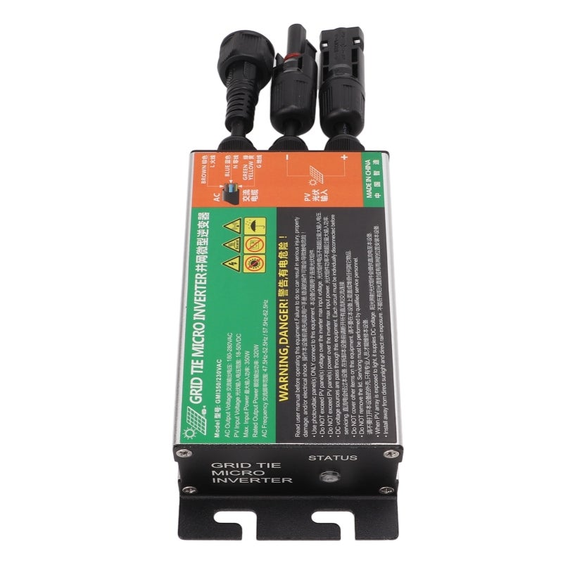 Solar Micro Inverter 350W Aluminum Alloy Wear Resistant - IP55 Waterproof Grid Connected Inverter for Small Solar Systems - Image 1