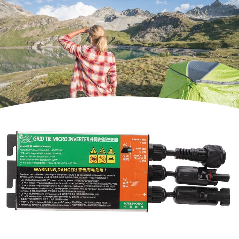 Solar Micro Inverter 350W Aluminum Alloy Wear Resistant - IP55 Waterproof Grid Connected Inverter for Small Solar Systems - Image 2