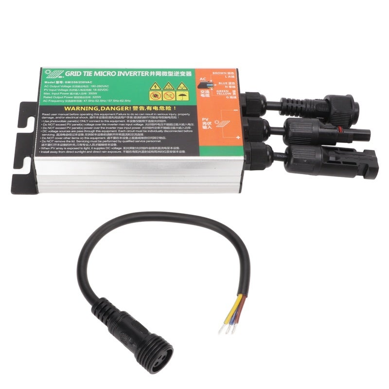 Solar Micro Inverter 350W Aluminum Alloy Wear Resistant - IP55 Waterproof Grid Connected Inverter for Small Solar Systems - Image 3