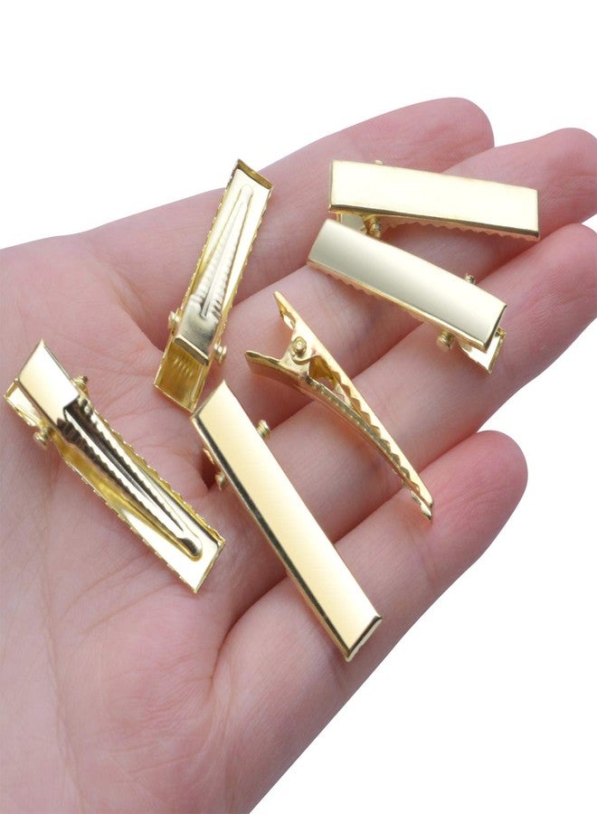 BronaGrand Flat Alligator Clips, 100pcs 3.2cm DIY Single Prong Metal Hair Clips Duckbill Hair Clips Blank Hair Slides for Crafts and Other Hair Accessories - Image 3