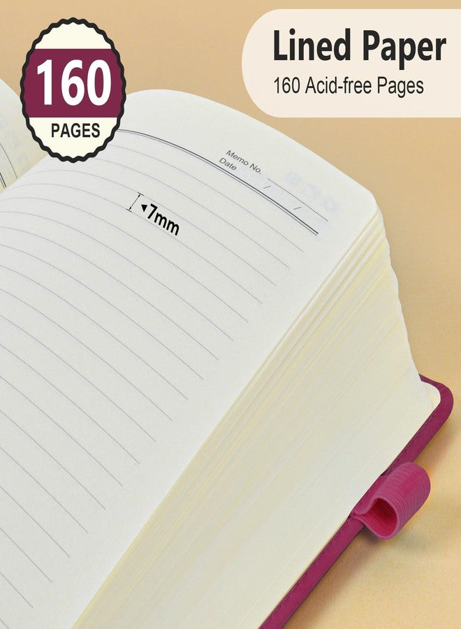 PERCUN Leather Journal for Men & Women - 160 Lined Pages, 100 GSM Paper, 5.9"x8.5" Hardcover Notebooks for Work, School, Note Taking, Travel Writing, Daily Diary & Journaling(Burgundy) - Image 4