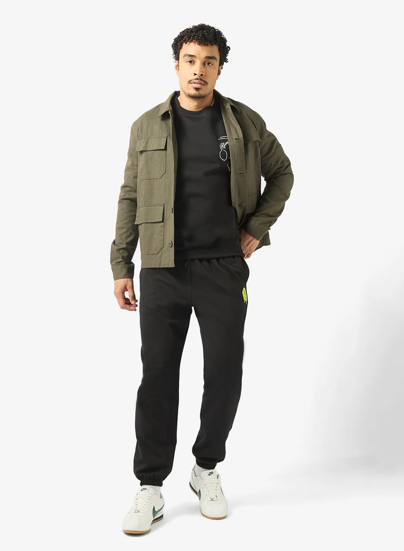 Seventy Five  Graphic Crew Neck Pullover Sweatshirt for Men | Best Price UAE