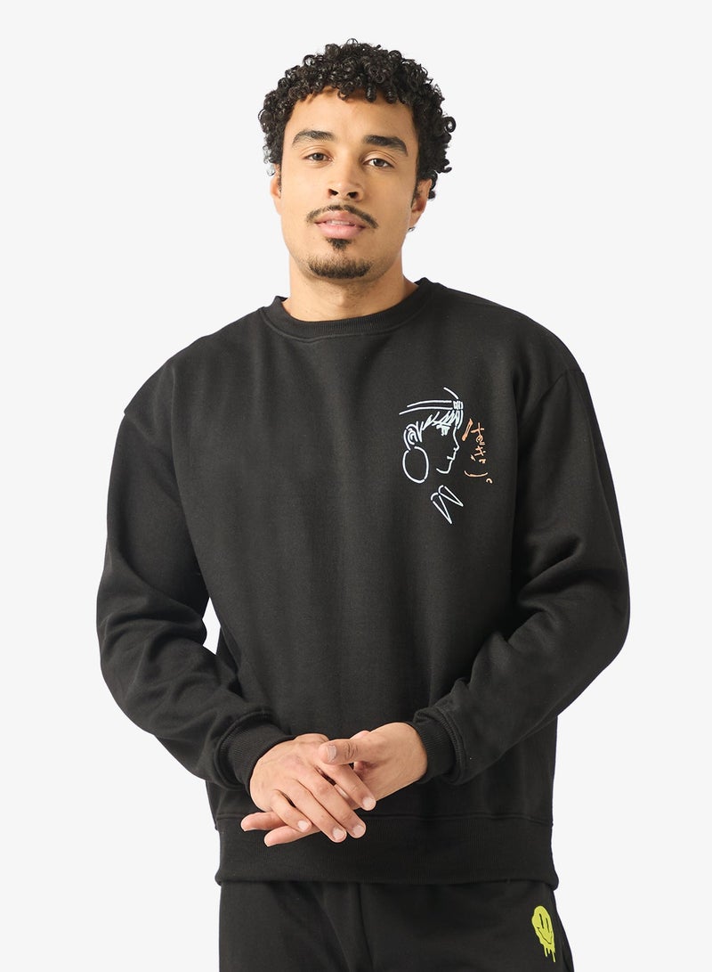 Seventy Five Graphic Crew Neck Pullover Sweatshirt - Image 1