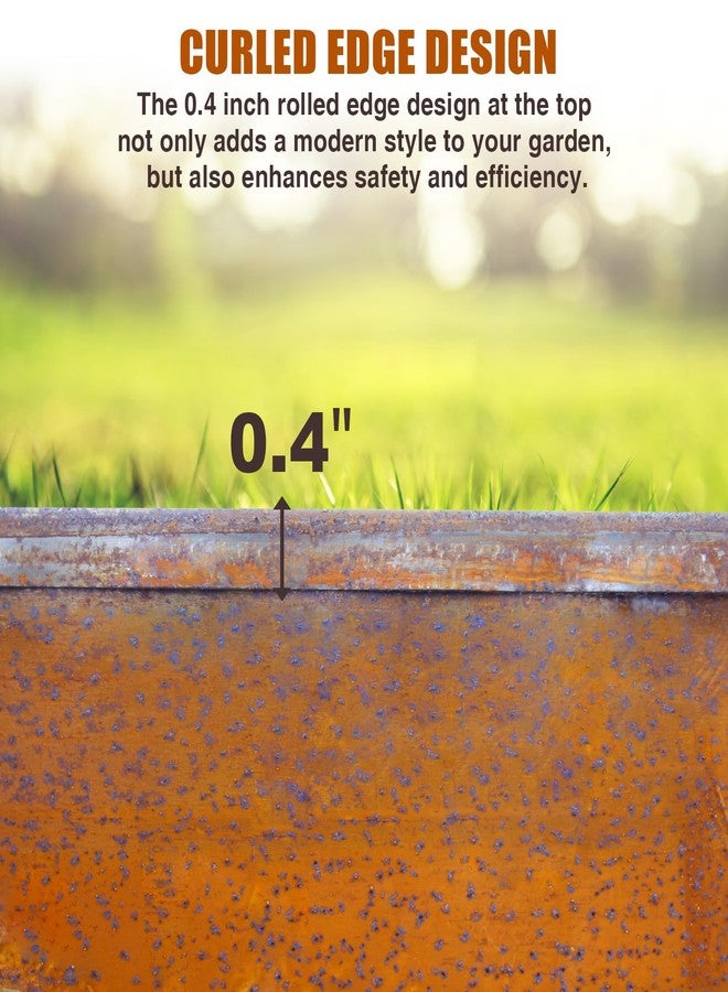 Meyoppm Corten Steel Garden Edging 5.5" x 16.4', Metal Landscape Edging Sturdy Garden Long Strips, Metal Edging for Landscaping, Metal Garden Edging for Lawns,Borders and Flower Beds - Image 5