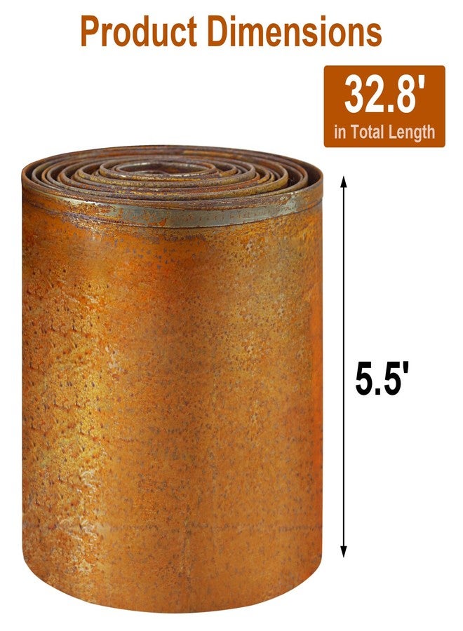Meyoppm Corten Steel Garden Edging 5.5" x 16.4', Metal Landscape Edging Sturdy Garden Long Strips, Metal Edging for Landscaping, Metal Garden Edging for Lawns,Borders and Flower Beds - Image 3