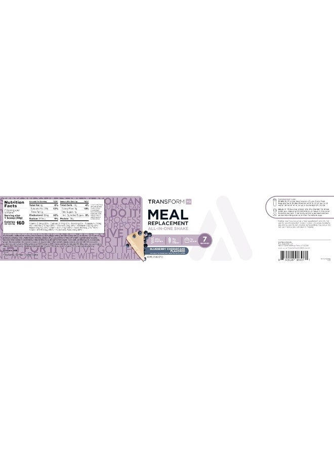 TransformHQ TransformHQ Meal Replacement Shake Powder 7 Servings (Blueberry Cheesecake) - Gluten Free, Non-GMO  - Image 3